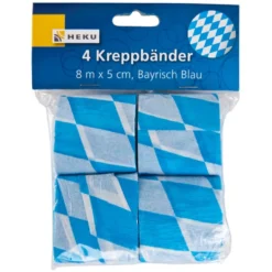 Kreppbänder Bayrisch Blau 4 Stück