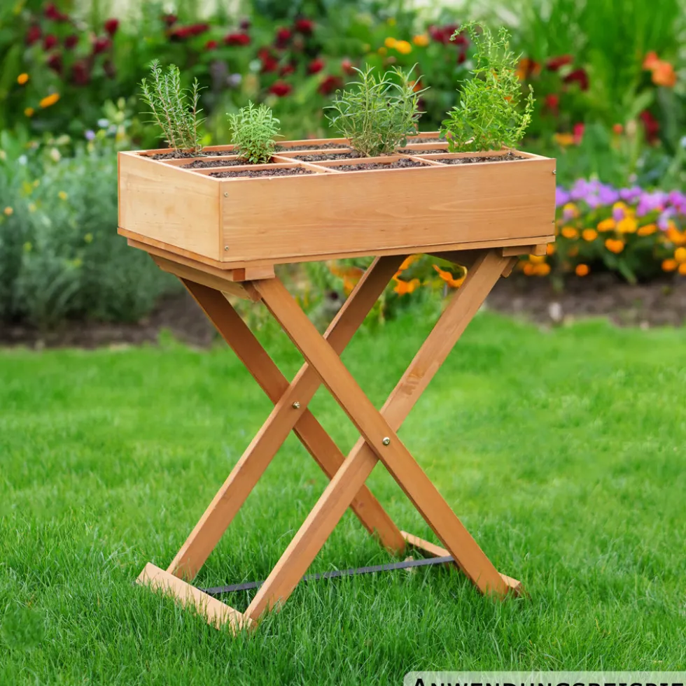 Kräuterhochbeet aus Holz