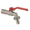 Kugel-Auslaufhahn 1/2" matt verchromt Kugelhahn Wasserhahn Auslaufventil