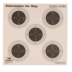 Kugelfang-Zielscheiben 14 x 14 cm 5er Ring 50 Stück