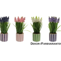 Kunstblume Lavendel im Topf, 4-fach sortiert