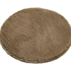Kunstfell Ø 38 cm in verschiedenen Farben aus Polyester und Wildlederimitat