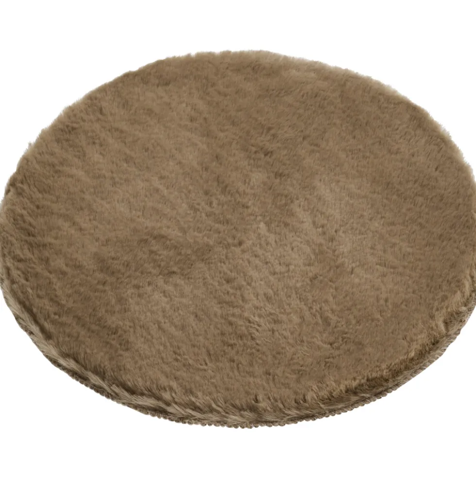 Kunstfell Ø 38 cm in verschiedenen Farben aus Polyester und Wildlederimitat