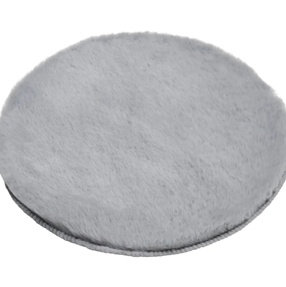 Kunstfell Ø 38 cm in verschiedenen Farben aus Polyester und Wildlederimitat