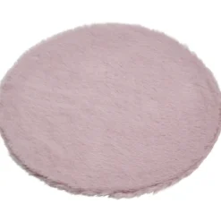 Kunstfell Ø 38 cm in verschiedenen Farben aus Polyester und Wildlederimitat
