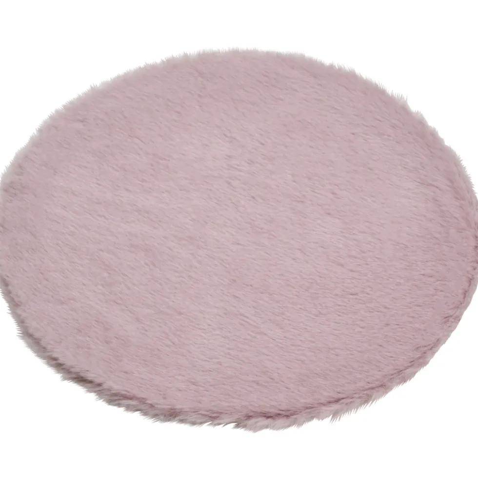 Kunstfell Ø 38 cm in verschiedenen Farben aus Polyester und Wildlederimitat
