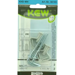 Kunststoffhohlraumdübel 10 x 50 mm mit Winkelhaken 4 x 40 mm, 2 Stück