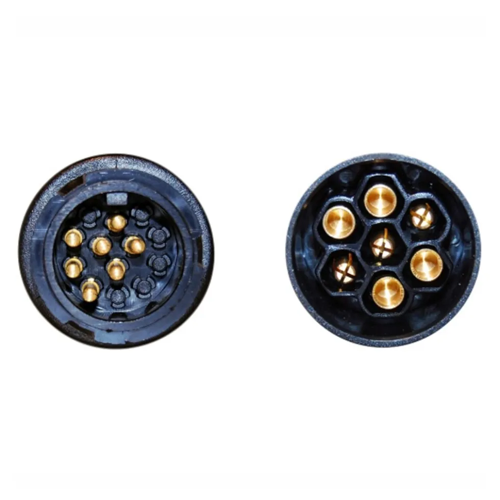 Kurzadapter 13-auf-7-polig 12V Kunststoff PKW Kurz Adapter Anhängeradapter