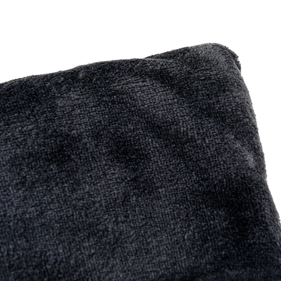 Kuscheldecke Flanell 150 x 200 cm aus Polyester in Schwarz