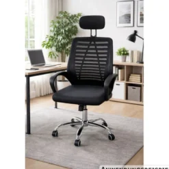 KYNAST Exclusiv Bürostuhl mit Kopfstütze schwarz