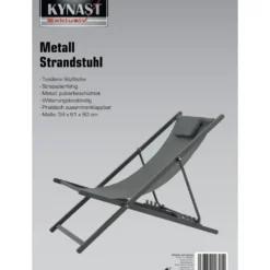 KYNAST Exklusiv Strandstuhl Metall in Anthrazit