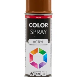 Lackspray glänzend 400 ml Acryl RAL 8003 lehmbraun