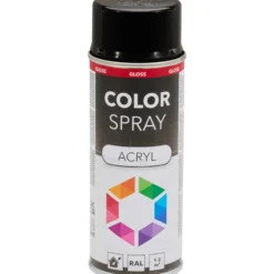 Lackspray 400 ml Acryl RAL9005 schwarz glänzend