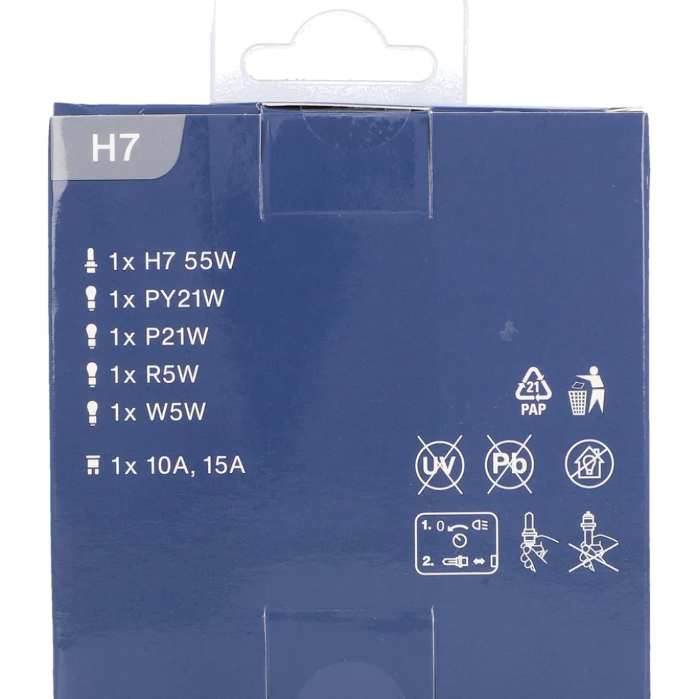 Lampenersatz-Set 12V H7 7-teilig