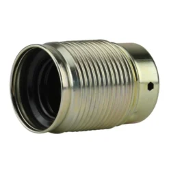 Lampen-Fassung Metall Gewindemantel E27 vermessingt