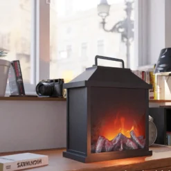 Laterne mit Flammeneffekt und Timer