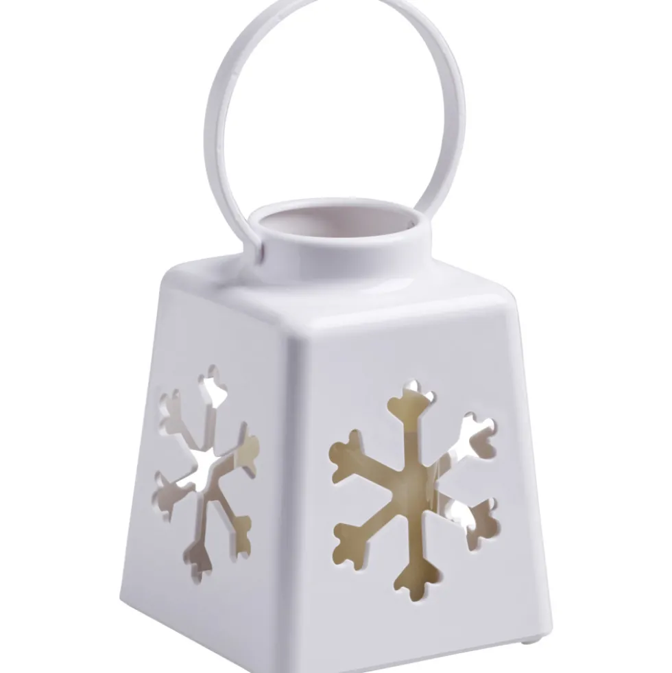 Laterne mit LED Kerze Xmas 10,5 x 14 cm, sortiert