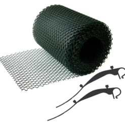 Laubgitter für Dachrinnen 16 cm x 6 m mit Haltern