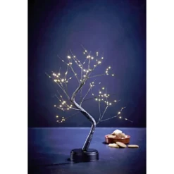 LED-Baum schwarz Bonsai-Design 108 LEDs in Schwarz