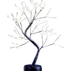 LED-Baum schwarz Bonsai-Design 108 LEDs in Schwarz