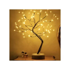LED-Baum schwarz Bonsai-Design 108 LEDs in Schwarz