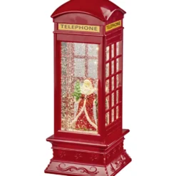 LED Deko-Telefonzelle Glitterwirbel 11 x 11 x 27 cm