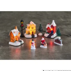 LED-Deko Weihnachtliche Landschaft - 10-teilig