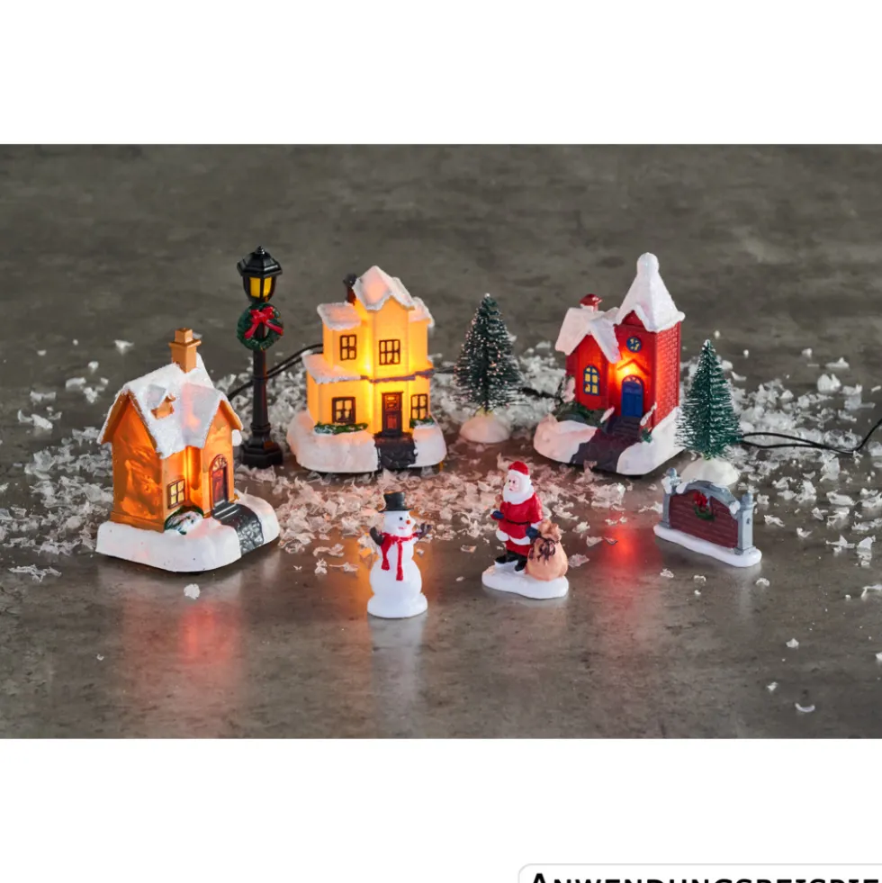 LED-Deko Weihnachtliche Landschaft - 10-teilig