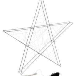 LED-Drahtstern 78 cm aus Metall/Kunststoff mit 240 warmweißen LEDs
