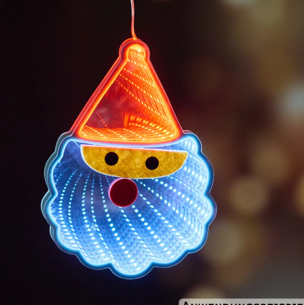 LED-3D-Spiegelleuchte Infinity Effekt 20 cm, Designauswahl