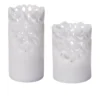 LED Echtwachskerzen Set Floral 2-teilig