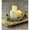 LED-Echtwachskerzen Set 3-teilig mit Timer