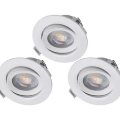 LED-Einbaustrahler 3 Stück 5 W weiß