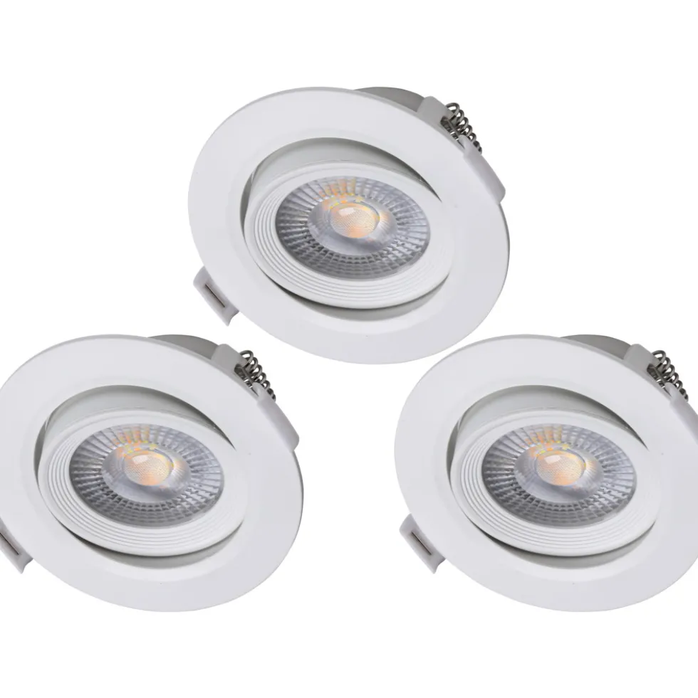 LED-Einbaustrahler 3 Stück 5 W weiß