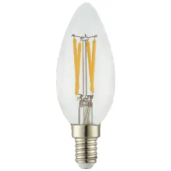 LED-Filament-Kerze E14 4,9W, 470lm, 3er-Pack