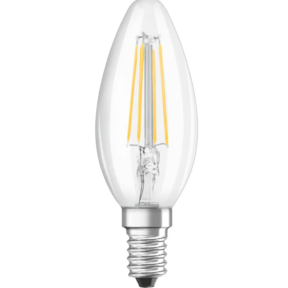 LED-Filament Lampe in Kerzenform klar mit E14-Sockel