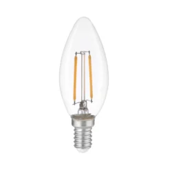 LED-Filament-Lampen 3 Stück in Kerzenform 3 Watt und E14-Sockel
