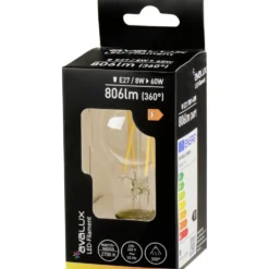 LED-Filament Lampe 8 W in Birnenform klar mit E27-Sockel