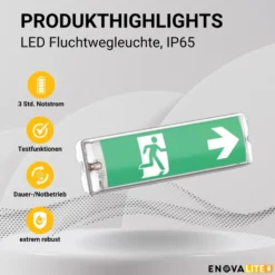 LED-Fluchtwegleuchte für die Wandmontage