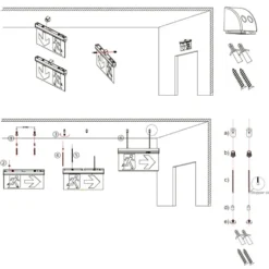 LED-Fluchtwegleuchte 4in1