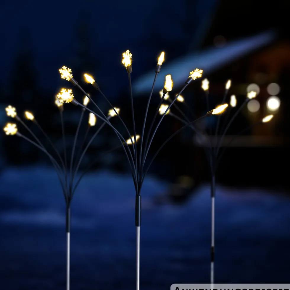 LED-Gartenstecker batteriebetrieben mit Timer