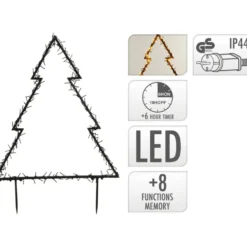 LED-Gartenstecker Tanne 225 LEDs 72 x 100 cm