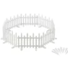 LED Gartenzaun 192 LEDs 8er Set Paneele Weiß
