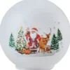 LED-Glaskugel mit Weihnachtsmotiv, 3-fach sortiert