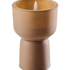 LED-Kerze groß aus Glas Ø 10cm, sortiert