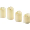 LED-Kerzen-Set 4er Set cremeweiß Flackereffekt