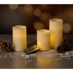 LED-Kerzen-Set 3-teilig mit Fernbedienung
