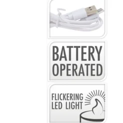 LED Kerze wiederaufladbar 3er Set, Farbauswahl