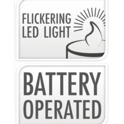 LED-Kerze Zuckerstange 29 cm