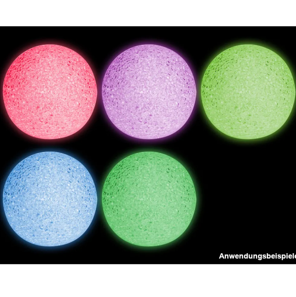 LED-Kugelleuchte 14 cm batteriebetrieben mit Farbwechsel aus Kunststoff